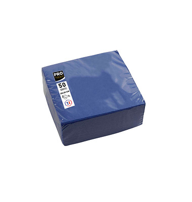 Servietten SV622010I, marineblau / Uni, 2-lagig, 40x40cm