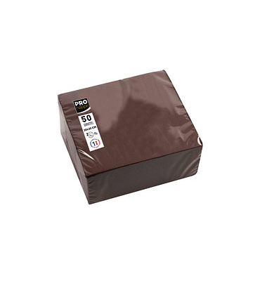 Servietten braun 2-lagig 20,0 x 20,0 cm