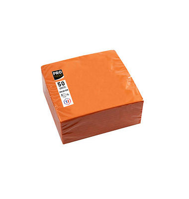Servietten orange 2-lagig 20,0 x 20,0 cm