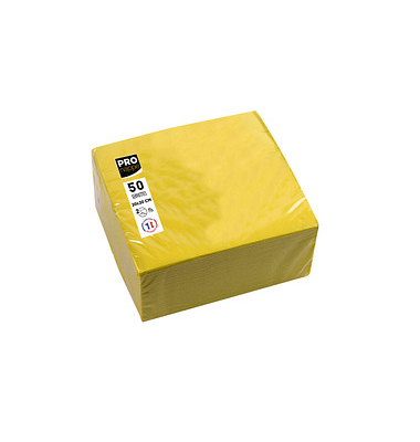 Servietten gelb 2-lagig 20,0 x 20,0 cm