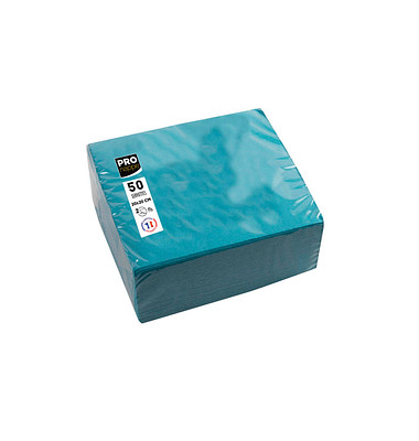 Servietten türkis 2-lagig 20,0 x 20,0 cm