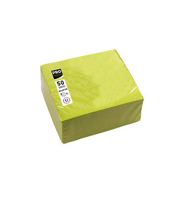 Servietten kiwigrün 2-lagig 20,0 x 20,0 cm