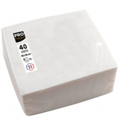 Servietten SV623801I, wei&szlig; / Uni, 2-lagig, 38x38cm