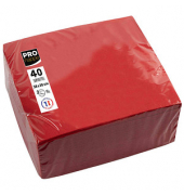 Servietten SV623809I, rot / Uni, 2-lagig, 38x38cm