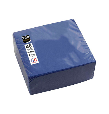 Servietten SV623810I, marineblau / Uni, 2-lagig, 38x38cm