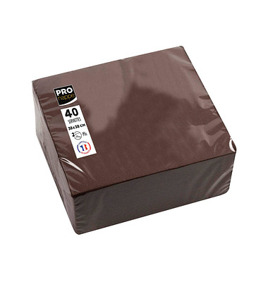 Servietten braun 2-lagig 19,0 x 19,0 cm