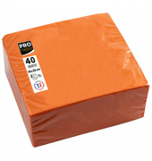 Servietten orange 2-lagig 19,0 x 19,0 cm