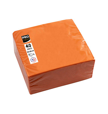 Servietten orange 2-lagig 19,0 x 19,0 cm