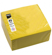 Servietten gelb 2-lagig 19,0 x 19,0 cm