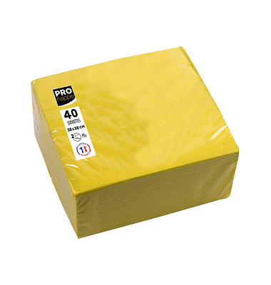 Servietten gelb 2-lagig 19,0 x 19,0 cm