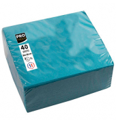 Servietten SV623828I, t&uuml;rkis / Uni, 2-lagig, 38x38cm