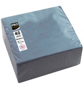 Servietten grau 2-lagig 19,0 x 19,0 cm