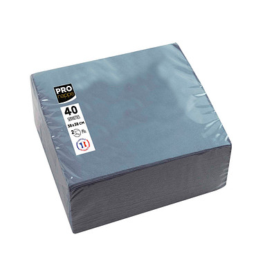 Servietten grau 2-lagig 19,0 x 19,0 cm