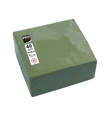 Servietten olivgrün 2-lagig 19,0 x 19,0 cm