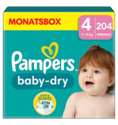 Windeln baby-dry™ Monatsbox Größe Gr.4 (9-14 kg) für Babys und Kleinkinder (4-18 Monate)