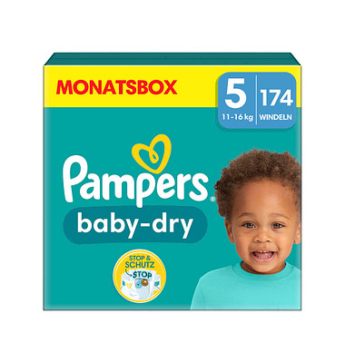 Windeln baby-dry™ Monatsbox Größe Gr.5 (11-16 kg) für Babys und Kleinkinder (4-18 Monate)