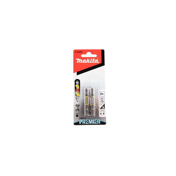 0088381570008 - Impact Premier Screwdriver Bit TORX 20-50mm 2pcs E-03349 0088381570008 - Impact Premier Screwdriver Bit TORX 20-50mm 2pcs E-03349