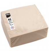 Servietten SV623802I, creme / Uni, 2-lagig, 38x38cm