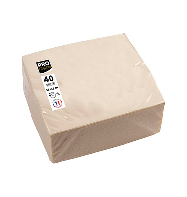 Servietten SV623802I, creme / Uni, 2-lagig, 38x38cm