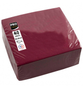 Servietten bordeaux 2-lagig 19,0 x 19,0 cm