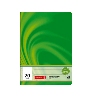 Schulheft 10-4442002 Vivendi / Lineatur 20, A4, 90g, grün