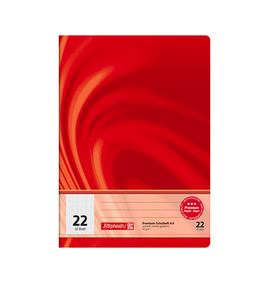 Schulheft 10-4442202 Vivendi / Lineatur 22, A4, 90g, rot