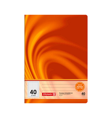 Schulheft 10-4444002 Vivendi / Lineatur 40, A4, 90g, orange
