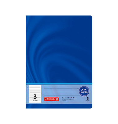 Schulheft 10-444302 Vivendi / Lineatur 3, A4, 90g, blau
