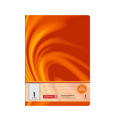 Schulheft 10-4440102 Vivendi / Lineatur 1, A4, 90g, orange