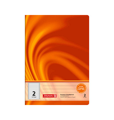 Schulheft 10-4440202 Vivendi / Lineatur 2, A4, 90g, orange