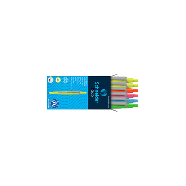 4004675182227 - Kugelschreiber Reco farbsortiert Schreibfarbe blau 4004675182227 6 Stück 4004675182227 - Kugelschreiber Reco farbsortiert Schreibfarbe blau 4004675182227 6 Stück