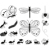 Motivstempel-Set Insekten