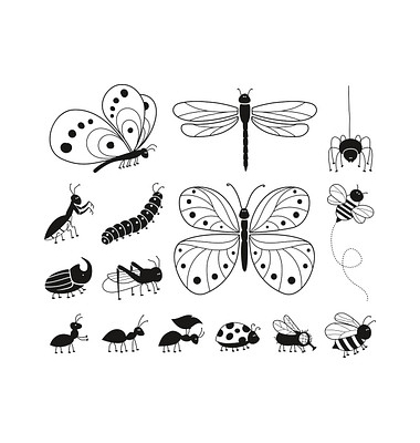 Motivstempel-Set Insekten