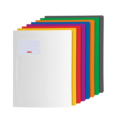Schnellhefter FACT!pp 102015095, A4, weiss/gelb/orange/rot/blau/grün/violett und grau, Polypropylen (PP), Vorderdeckel transluze Schnellhefter FACT!pp 102015095, A4, weiss/gelb/orange/rot/blau/grün/violett und grau, Polypropylen (PP), Vorderdeckel transluze