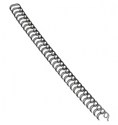Drahtbinderücken 53277 schwarz 3:1 34 Ringe auf A4 130 Blatt 14mm