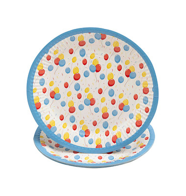 10 PROnappe Pappteller Ballons Ø 23,0 cm