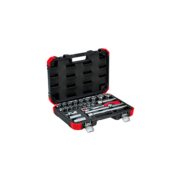4060833000550 - Gedore Red Steckschlüsselsatz 24-teiliges Set (1 2) im Kunststoffkoffer Werkzeugkoffer R69003024 4060833000550 - Gedore Red Steckschlüsselsatz 24-teiliges Set (1 2) im Kunststoffkoffer Werkzeugkoffer R69003024