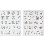 Motivstempel-Set Buchstabe & Zahlen 10,0 - 55,0 mm