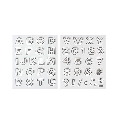 Motivstempel-Set Buchstabe & Zahlen 10,0 - 55,0 mm