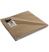 Servietten gold 2-lagig 16,5 x 16,5 cm