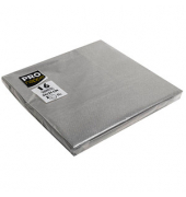 Servietten silber 2-lagig 16,5 x 16,5 cm