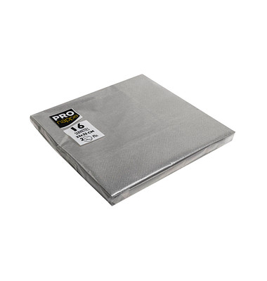 Servietten silber 2-lagig 16,5 x 16,5 cm