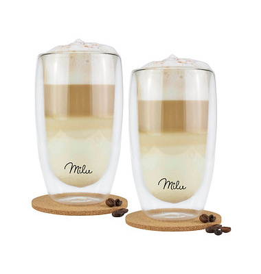 Latte Macchiato Gläser Doppelwandige Latte XXLGläser 2er Set 450,0 ml
