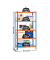 Schwerlastregal SIMONCLICK 8435104912683 blau, orange, silber 90,0 x 30,0 x 180,0 cm