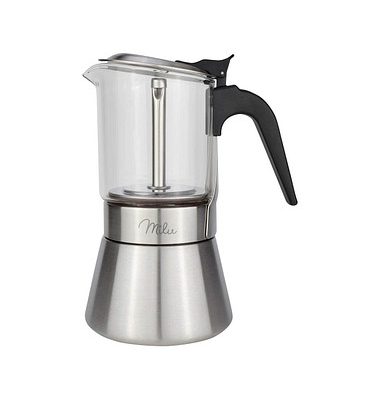 Espressokocher silber, 4 Tassen