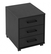 Ruby Rollcontainer schwarz 3 Auszüge 40,1 x 50,0 x 57,0 cm