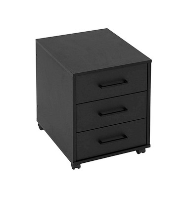Ruby Rollcontainer schwarz 3 Auszüge 40,1 x 50,0 x 57,0 cm