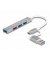 USB-Hub 4-fach silber