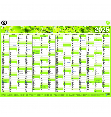 Plakatkalender 5104-25, oeco, 14 Monate / 1 Seite, 100x70cm, 2026