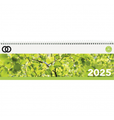Schreibtischquerkalender 5101-25, oeco, 1 Woche / 1 Seite, 29,6x9,9cm, 2025